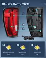 Nilight Taillight Assembly Compatible with GMC 2019 2020 2021 2022 2023 2024 Sierra 1500 LED Type Tail Lights 2020-2024 Sierra 2500HD 3500HD Rear Lamp Replacement Driver Side, view 3