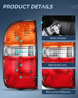 Nilight 2001 2002 2003 2004 Toyota Tacoma Taillight Assembly Rear Lamp Replacement OE Style Driver Side, view 6