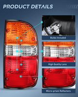 Nilight 2001 2002 2003 2004 Toyota Tacoma Taillight Assembly Rear Lamp Replacement OE Style Passenger Side, view 6