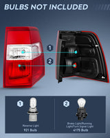 Nilight Taillight Assembly for 2007-2017 Ford Expedition Passenger Side | Fits 2007 2008 2009 2010 2011 2012 2013 2014 2015 2016 2017 Ford Expedition OE Style Rear Tail Light Replacement, view 2
