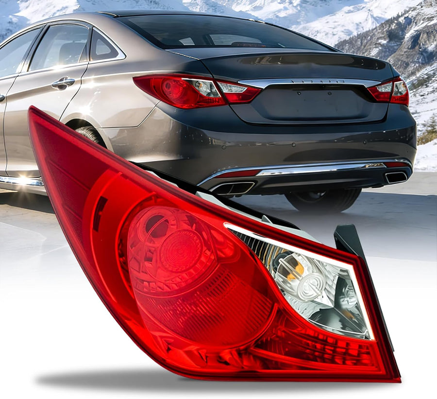 Nilight Taillight Assembly for 2011 2012 2013 2014 Hyundai Sonata | Sedan 4-Door Outer Tail Light OE Style Rear Lamp Replacement Driver Side