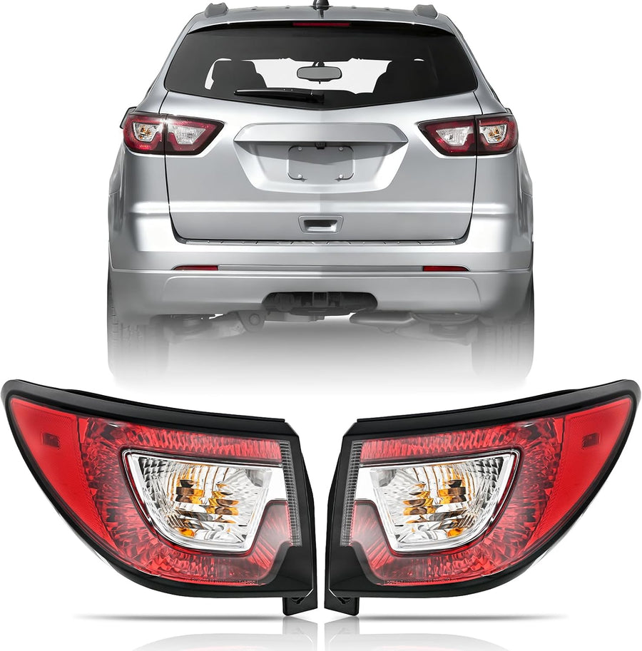 Nilight Taillight Assembly for 2013 2014 2015 2016 2017 Chevy Traverse | Outer Tail Light Replacement OE Style Driver and Passenger Side