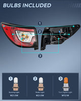 Nilight Taillight Assembly for 2013 2014 2015 2016 2017 Chevy Traverse | Outer Tail Light Replacement OE Style Driver and Passenger Side, view 2