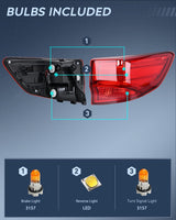 Nilight Taillight Assembly for 2014 2015 2016 2017 2018 2019 2020 Acura MDX | Tail Light OE Style Outer Rear Lamp Replacement Passenger Side, view 2