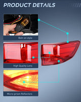 Nilight Taillight Assembly for 2014 2015 2016 2017 2018 2019 2020 Acura MDX | Tail Light OE Style Outer Rear Lamp Replacement Passenger Side, view 6