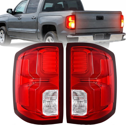 Nilight Taillight Assembly for 2016 2017 2018 Chevy Silverado 1500 | High Country Custom LS LT LTZ SSV WT LED Models Tail Light OE Style Rear Lamp Replacement Driver and Passenger Side