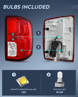 Nilight Taillight Assembly for 2016 2017 2018 Chevy Silverado 1500 | High Country Custom LS LT LTZ SSV WT LED Models Tail Light OE Style Rear Lamp Replacement Passenger Side, view 4