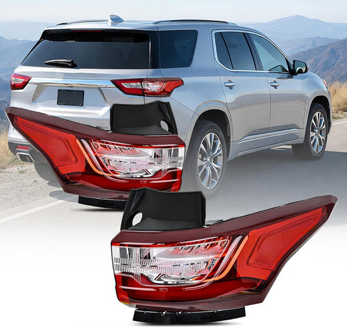 Nilight Taillight Assembly for 2018 2019 2020 2021 Chevy Traverse | LED Outer Tail Light OE Style Rear Lamp Replacement Driver and Passenger Side