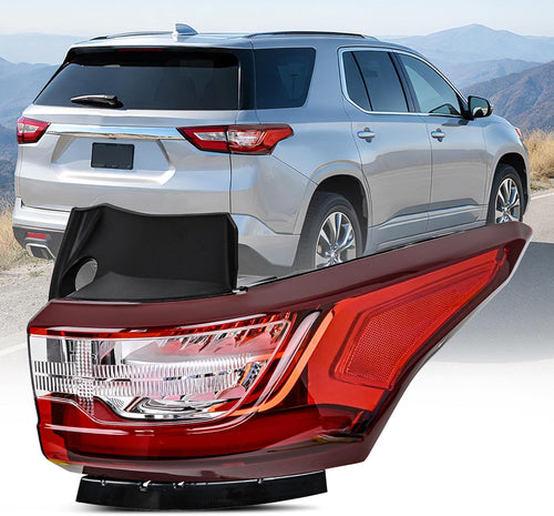 Nilight Taillight Assembly for 2018 2019 2020 2021 Chevy Traverse | LED Outer Tail Light OE Style Rear Lamp Replacement Passenger Side