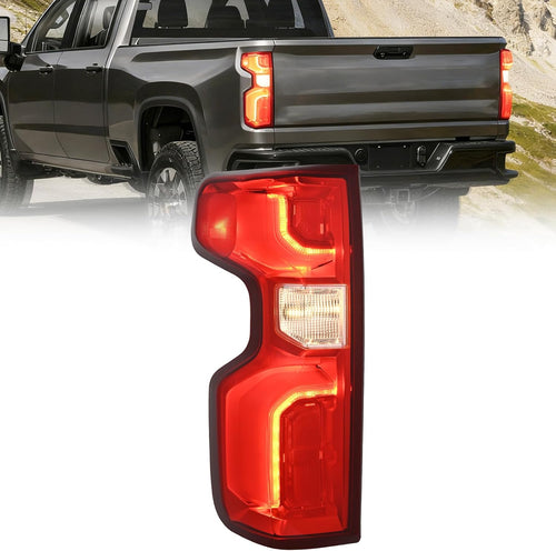 Nilight Taillight Assembly for 2019 2020 2021 2022 2023 Chevy Silverado1500 | 2020 2021 2022 2023 Silverado 2500HD 3500HD LED Tail Light Rear Lamp Replacement Driver Side