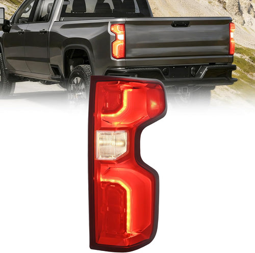 Nilight Taillight Assembly for 2019 2020 2021 2022 2023 Chevy Silverado1500 | 2020 2021 2022 2023 Silverado 2500HD 3500HD LED Tail Light Rear Lamp Replacement Passenger Side