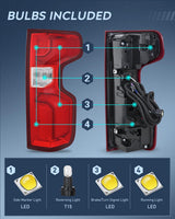 Nilight Taillight Assembly for 2019 2020 2021 2022 2023 Chevy Silverado1500 | 2020 2021 2022 2023 Silverado 2500HD 3500HD LED Tail Light Rear Lamp Replacement Passenger Side, view 3