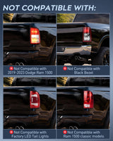Nilight Taillight Assembly for 2019 2020 2021 2022 2023 Dodge Ram 2500 | 2019-2023 Dodge Ram 3500 Red Bezel Tail Light OE Style Rear Lamp Replacement Passenger Side, view 2