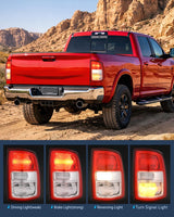 Nilight Taillight Assembly for 2019 2020 2021 2022 2023 Dodge Ram 2500 | 2019-2023 Dodge Ram 3500 Red Bezel Tail Light OE Style Rear Lamp Replacement Passenger Side, view 4