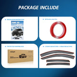 Nilight Tape-On Rain Guards for Altima 2013-2018 Sedan 4-Door, Dark Smoke Tinted Out-Channel Window Visors for Upper Window Frame, Vent Deflectors for Fresh Air, Rain & Wind Protection, 4PCS, view 6
