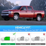 Nilight Tape-On Rain Guards for Chevy Silverado 1500 Crew Cab 2007 2008 2009 2010 2011 2012 2013, Window Visors Vent Wind Deflectors-4PCS, view 4