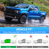 Nilight Tape-On Rain Guards for Chevy Silverado/GMC Sierra 1500 Crew Cab 2019-2024, Window Visors Vent Wind Deflectors-4PCS, view 5