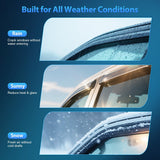 Nilight Tape-On Rain Guards for Dodge Ram 1500 Quad Cab 2002-2008, 4PCS | Out-Channel Smoke Window Visors, Helps Vent Fresh Air in Rainy Weather, Fits Dodge Ram 2500/3500 Quad Cab 2003-2009, view 2