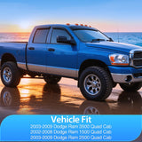 Nilight Tape-On Rain Guards for Dodge Ram 1500 Quad Cab 2002-2008, 4PCS | Out-Channel Smoke Window Visors, Helps Vent Fresh Air in Rainy Weather, Fits Dodge Ram 2500/3500 Quad Cab 2003-2009, view 3