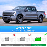 Nilight Tape-On Rain Guards for Ford F150 Crew Cab 2015 2016 2017 2018 2019 2020 2021 2022 2023 2024, Window Visors Vent Wind Deflectors-4PCS, view 5