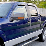 Nilight Tape-On Rain Guards for Ford F150 Crew Cab 2015 2016 2017 2018 2019 2020 2021 2022 2023 2024, Window Visors Vent Wind Deflectors-4PCS, view 6