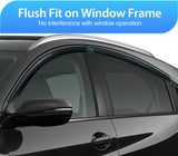 Nilight Tape-On Rain Guards for GMC Acadia 2007-2016, 4PCS | Out-Channel Smoke Window Visors, Helps Reduce Wind Noise, Fits Saturn Outlook 2007-2010, 2017 GMC Acadia Limited, view 6