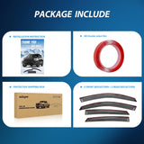 Nilight Tape-On Rain Guards for Honda Civic Sedan 2016-2021, 4PCS | Not for Hatchback, Side Window Visors for Fresh Air Circulation, Civic Sedan 2016 2017 2018 2019 2020 2021, Smoke Tinted, view 5