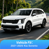 Nilight Tape-On Rain Guards for Kia Sorento 2021-2025, Dark Smoke Tinted Out-Channel Window Visors, Vent Deflectors for Fresh Air, Rain & Wind Protection, 4PCS, view 3