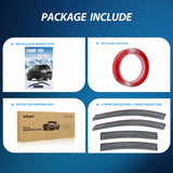 Nilight Tape-On Window Visors for Chevy Cruze Sedan 2011-2015, Rain Guards Wind Deflectors Vent Shades, Smoke Sun Rain Guard, 4PCS, view 3