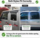 Nilight Tape on Window Visors for Dodge Ram 1500 Quad Cab 2019-2026, 4PCS | For New Body Quad Cab Only, Not for Crew Cab or Classic, Outside-Mount Rain Guards for Fresh Air Circulation, Smoke Tinted, view 2