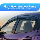 Nilight Tape-On Window Visors for Honda Civic Hatchback 2016-2021, 4PCS | Out-Channel Smoke Rain Guards, Helps Reduce Wind Noise, Fits Honda Civic Hatchback 2016 2017 2018 2019 2020 2021, view 3