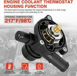 Nilight Thermostat Housing Assembly Compatible with Chevy Cruze 2011-2016 Sonic 2012-2020 Trax 2013-2021 Buick Encore 2013-2020 Engine Coolant Thermostat Housing for Car 902-808 25200455 55565336, view 6