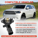 Nilight Thermostat Housing Assembly Compatible with Dodge Durango Jeep Grand Cherokee 2011-2015 Wrangler 2012-2017 JK 2018 Engine Coolant Thermostat Housing for Car 902-852 5184655AD 5184651AF AG AH, view 2