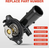 Nilight Thermostat Housing Assembly Compatible with Dodge Durango Jeep Grand Cherokee 2011-2015 Wrangler 2012-2017 JK 2018 Engine Coolant Thermostat Housing for Car 902-852 5184655AD 5184651AF AG AH, view 3