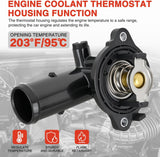 Nilight Thermostat Housing Assembly Compatible with Dodge Durango Jeep Grand Cherokee 2011-2015 Wrangler 2012-2017 JK 2018 Engine Coolant Thermostat Housing for Car 902-852 5184655AD 5184651AF AG AH, view 6