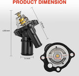 Nilight Thermostat Housing Assembly Compatible with Ford Escape Focus Fusion Ranger Mazda 3 5 6 CX-7 MX-5 Lincoln MKZ Mercury Mariner Milan Coolant Thermostat Housing for Car 85980 34044 L32715170A, view 5