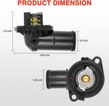 Nilight Thermostat Housing Assembly Fit for 2011-2014 Dodge Avenger 2014-2021 Jeep Cherokee Chrysler Town & Country VW Routan Ram Engine Coolant Thermostat Housing for Car 902-3036 5184570AG AH AI AJ, view 4