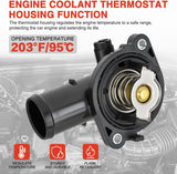 Nilight Thermostat Housing Assembly Fit for 2011-2014 Dodge Avenger 2014-2021 Jeep Cherokee Chrysler Town & Country VW Routan Ram Engine Coolant Thermostat Housing for Car 902-3036 5184570AG AH AI AJ, view 6