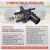 Nilight Thermostat Housing Assembly Fit for Cadillac Escalade 2015-2020 Chevy Silverado Tahoe Suburban GMC Sierra Yukon 2014-2020 Engine Coolant Thermostat Housing for Car 902-2090 815-207 12674639, view 2