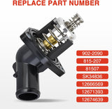 Nilight Thermostat Housing Assembly Fit for Cadillac Escalade 2015-2020 Chevy Silverado Tahoe Suburban GMC Sierra Yukon 2014-2020 Engine Coolant Thermostat Housing for Car 902-2090 815-207 12674639, view 3