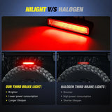 Nilight 2018 2019 2020 2021 2022 2023 Jeep Wrangler JL Third Brake Light, view 3