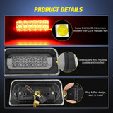 Nilight Third Brake Light for Chevy S10 GMC Sonoma 1994-2003, Smoked Lens | for Chevy S10 GMC Sonoma 1994-2003, Isuzu Hombre 1996-2000, High Mount 3rd Stop LED Lights Replacement, view 2
