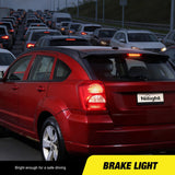 Nilight Third Brake Light for Dodge Caliber 2007-2012, Cherokee 11-17, Red | for Dodge Caliber 2007-2012 Durango 2011-2017 Jeep Cherokee 2011-2017 Compass 2007-2016, High Mount 3rd Stop Car Rear Center, view 4