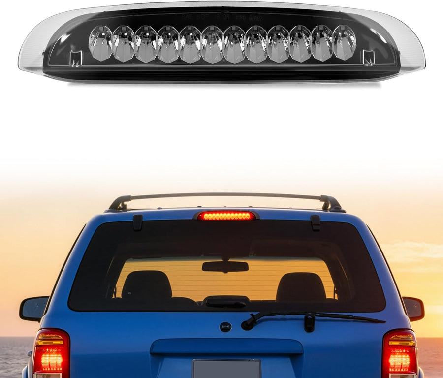 Nilight Third Brake Light for Ford Explorer 1998 1999 2000 2001, Smoked | for Ford Explorer 1998 1999 2000 2001, High Mount 3rd Stop LED Van SUV Rear Cab Center Lamp Tail Replacement