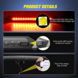 Nilight Third Brake Light for Ford Mustang 1999 2000 2001 2002 2003 2004 | for Ford Mustang 1999 2000 2001 2002 2003 2004, High Mount 3rd Stop LED Rear Cab Center Lamp Van SUV, Smoked Lens, view 2