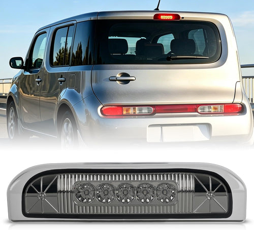Nilight Third Brake Light for Nissan Cube 2009 2010 2011 2012 2013 2014 | for Nissan Cube 2009 2010 2011 2012 2013 2014, High Mount 3rd Stop Car Rear Center Cab LED Lamp Tail Replacement, Smoked Lens