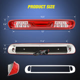 Nilight Third Brake Light High Mount 3rd Brake Stop Reverse Cargo LED Lights Red Shell Compatible with Chevy Silverado GMC Sierra 1500 2500 3500HD 2007 2008 2009 2010 2011 2012 2013 Pickup Truck, view 2