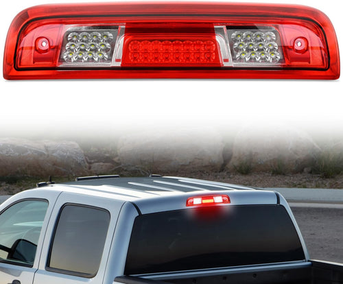 Nilight Third Brake Light High Mount 3rd Brake Stop Reverse Cargo LED Lights Red Shell Compatible with Chevy Silverado GMC Sierra 1500 2500 3500HD 2014 2015 2016 2017 2018 Pickup Truck