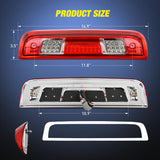 Nilight Third Brake Light High Mount 3rd Brake Stop Reverse Cargo LED Lights Red Shell Compatible with Chevy Silverado GMC Sierra 1500 2500 3500HD 2014 2015 2016 2017 2018 Pickup Truck, view 2