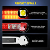 Nilight Third Brake Light Tail High Mount 3rd Stop Cargo Reverse LED Lights Red Lens Compatible with Chevy Colorado and GMC Canyon 2004 2005 2006 2007 2008 2009 2010 2011 2012 Pickup Truck, view 3